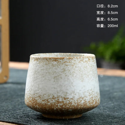 Kung Fu Tea Cup Retro Coffee Cup Japanese-style Porcelain Drinkware Kitchen Dining Bar Home Garden