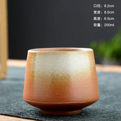 Kung Fu Tea Cup Retro Coffee Cup Japanese-style Porcelain Drinkware Kitchen Dining Bar Home Garden