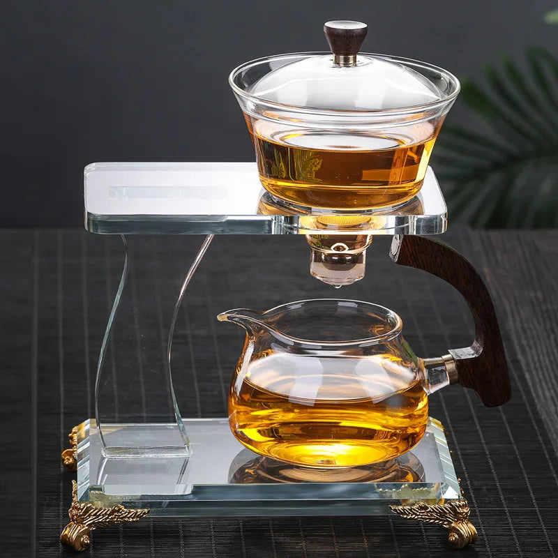 Kung Fu Tea Cup Set Magnetic Induction Teapot Home Lazy Maker Sky Realm Teaware Kitchen Dining Bar Garden