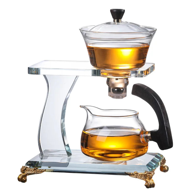 Kung Fu Tea Cup Set Magnetic Induction Teapot Home Lazy Maker Sky Realm Teaware Kitchen Dining Bar Garden