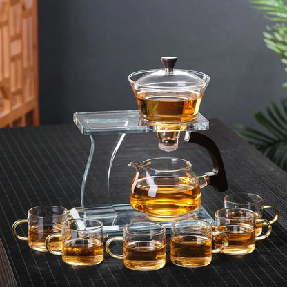 Kung Fu Tea Cup Set Magnetic Induction Teapot Home Lazy Maker Sky Realm Teaware Kitchen Dining Bar Garden