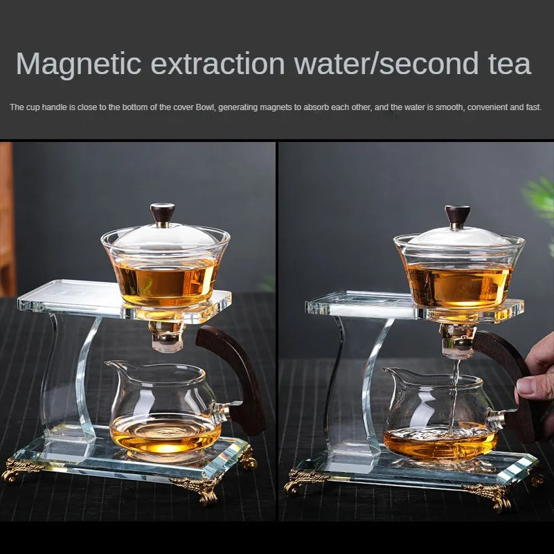 Kung Fu Tea Cup Set Magnetic Induction Teapot Home Lazy Maker Sky Realm Teaware Kitchen Dining Bar Garden