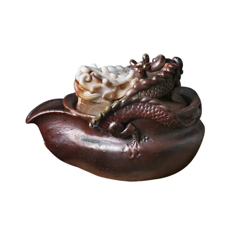 Kung Fu Tea Set Ceramic Teapot Handmade Firewood Pot Aquarius Tureen Tea Making Device Household Filter Single Pot
