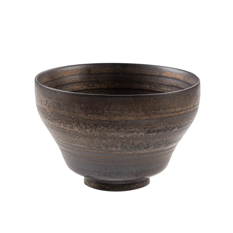 Kung Fu Tea Set Personal Cup Household Stoneware Retro Master Gilt Handmade Pottery Cups Teaware Kitchen Dining Bar Home Garden