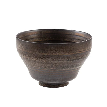 Kung Fu Tea Set Personal Cup Household Stoneware Retro Master Gilt Handmade Pottery Cups Teaware Kitchen Dining Bar Home Garden