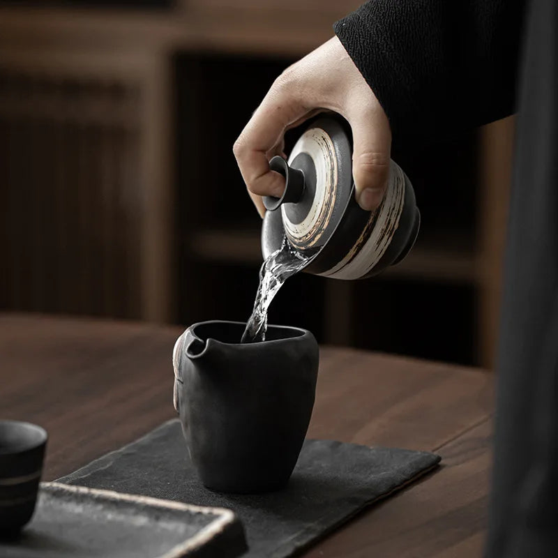 Kung Fu Tea Teaware Gaiwan Large Capacity Tea Making Device Stoneware Retro Ceramic Tea Bowl Tea Cup Gaiwan  Kung Fu Tea Set