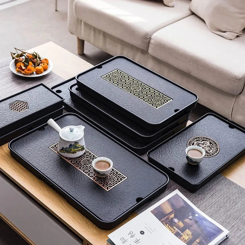 Kung Fu Tea Tray Pu'er tea Tea Board 1PC Drainage Water Storage kung-fu Tea Set Tea Table Chinese Tea Room Board Ceremony Tools