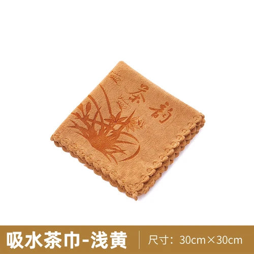 Kungfu Tea Towel, High-end Tea Napkins, Water Absorption, Thick Tea Table Cloth, Zen Intention Cloth, Chinese Tea Accessories