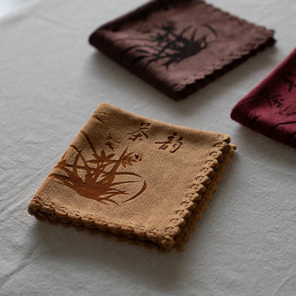 Kungfu Tea Towel, High-end Tea Napkins, Water Absorption, Thick Tea Table Cloth, Zen Intention Cloth, Chinese Tea Accessories