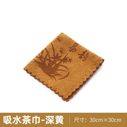 Kungfu Tea Towel, High-end Tea Napkins, Water Absorption, Thick Tea Table Cloth, Zen Intention Cloth, Chinese Tea Accessories