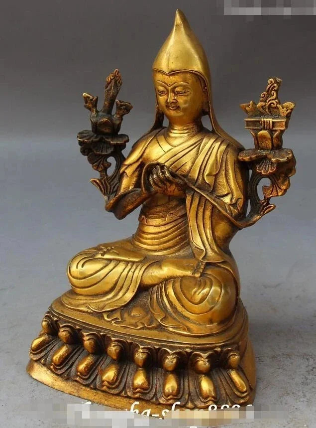 Kursi Buddha Tibet Je Tsongkhapa Tsongkhapa Patung Buddha