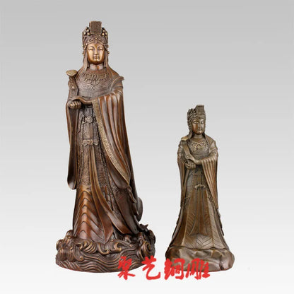 L SIZE--GOOD MAZU statue # TAIWAN family HOME efficacious Protection -Sea God Mazu Guanyin bronze statue-bless Safety Health-