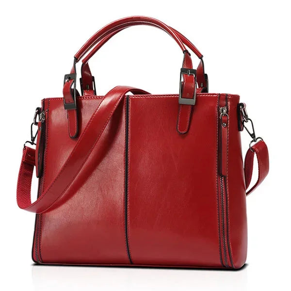 LANZHIXIN Large Oil Wax Bag Famous Brand Desginer Splicing Leather Handbags Tote Shoulder Bags for Women 2018