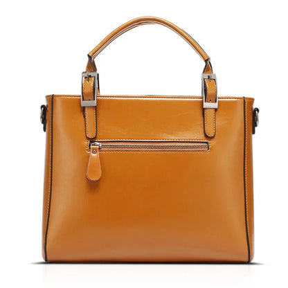 LANZHIXIN Large Oil Wax Bag Famous Brand Desginer Splicing Leather Handbags Tote Shoulder Bags for Women 2018