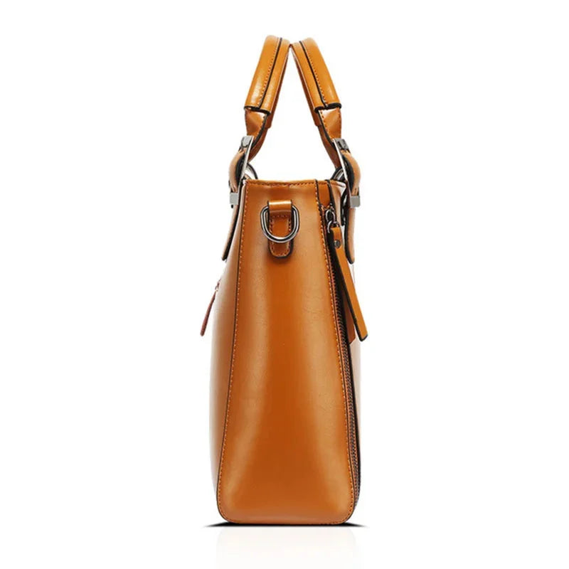 LANZHIXIN Large Oil Wax Bag Famous Brand Desginer Splicing Leather Handbags Tote Shoulder Bags for Women 2018