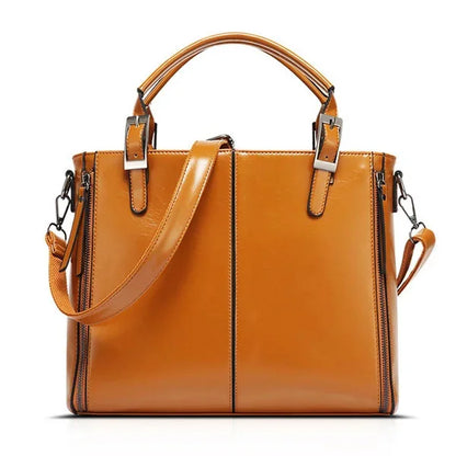 LANZHIXIN Large Oil Wax Bag Famous Brand Desginer Splicing Leather Handbags Tote Shoulder Bags for Women 2018