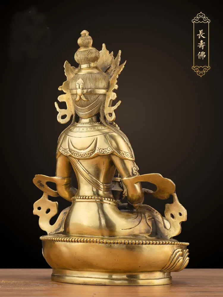 LARGE GOOD Wholesale buddha statue Asia Buddhism Buddha brass statue Tantra Amitayus CHANG SHOU RU LAI FO Buddha talisman