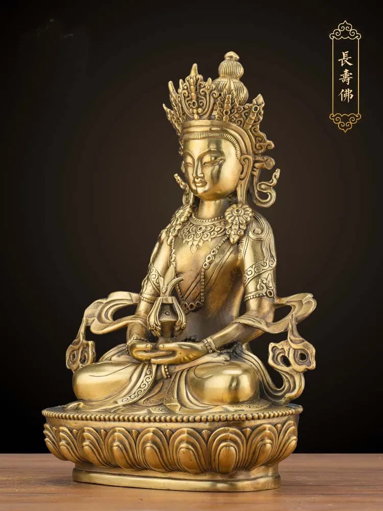 LARGE GOOD Wholesale buddha statue Asia Buddhism Buddha brass statue Tantra Amitayus CHANG SHOU RU LAI FO Buddha talisman