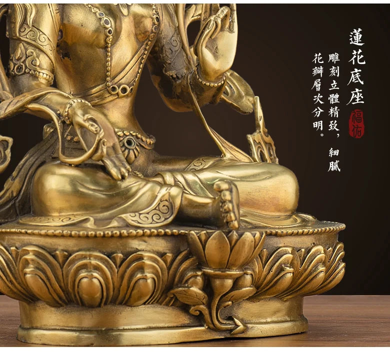 LARGE GOOD Wholesale buddha statue Asia Buddhism Buddha brass statue Tantra Green Tara Guan yin Bodhisattva HOME Buddha talisman