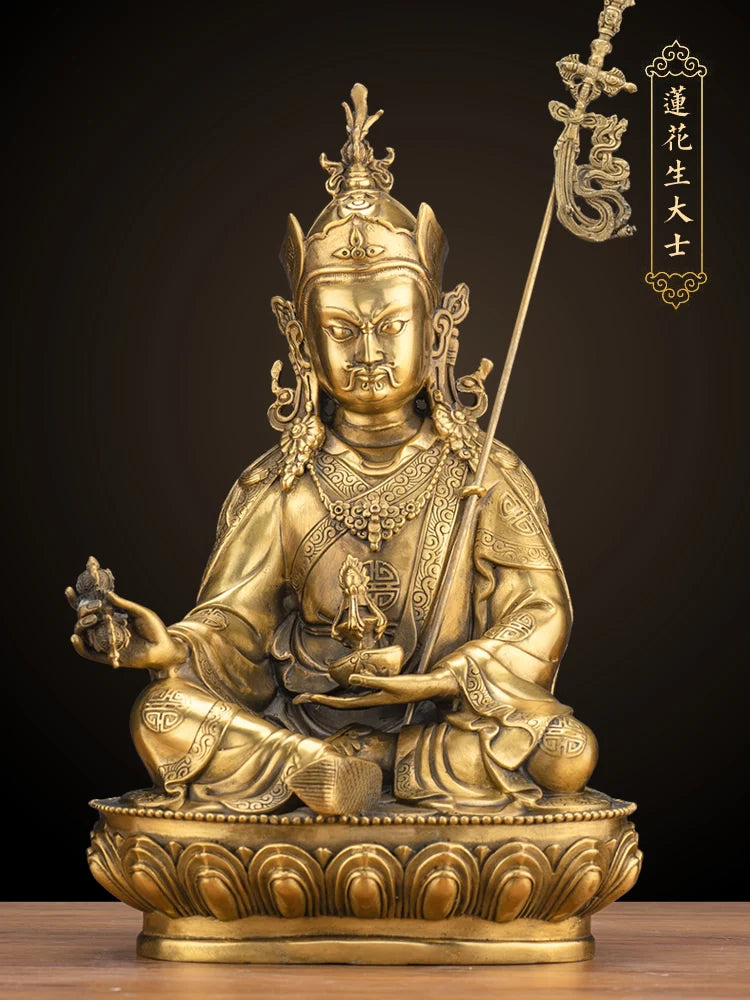 LARGE GOOD Wholesale buddha statue Asia Buddhism Buddha brass statue Tantra Padmasambhava Guru Rinpoche HOME Buddha talisman