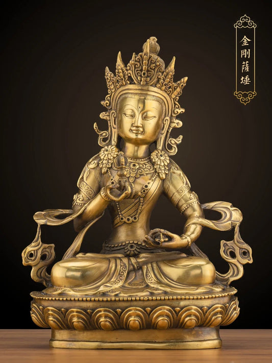 LARGE GOOD Wholesale buddha statue Asia Buddhism Buddha brass statue Tantra Vajrasattva Vajra Sakyamuni Buddha talisman