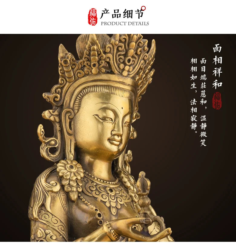 LARGE GOOD Wholesale buddha statue Asia Buddhism Buddha brass statue Tantra Vajrasattva Vajra Sakyamuni Buddha talisman