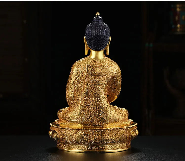 LARGE Wholesale Buddhist supplie Asia Thailand India family protection altar Amitabha Amitayus Gilded Buddha  Copper GOOD statue