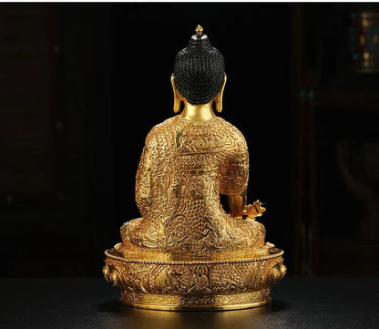 LARGE Wholesale Buddhist supplie Asia Thailand India family protection altar Medicine Buddha Gilded Buddha  Copper GOOD statue