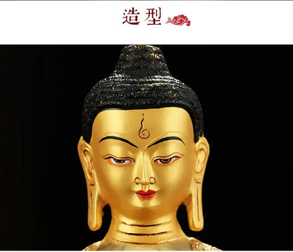 LARGE Wholesale Buddhist supplie Asia Thailand India family protection altar Medicine Buddha Gilded Buddha  Copper GOOD statue