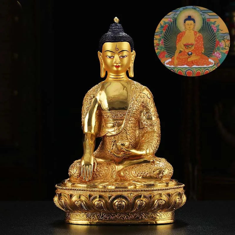 LARGE Wholesale Buddhist supplie Buddhism Thailand India family protection holy Sakyamuni Gilded Buddha  Copper GOOD statue