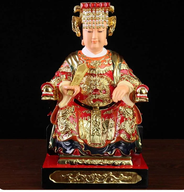 LARGE high-grade Home Hall  Talisman Mascot Goddess of SEA Matsu MAZU Guanyin Buddha gilding Sculpture statue 28cm