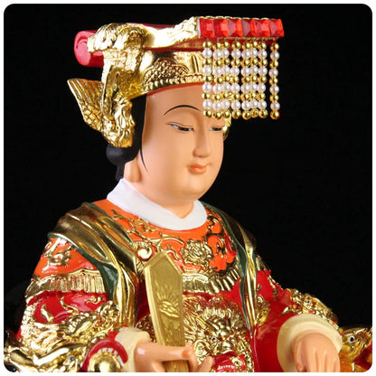 LARGE high-grade Home Hall  Talisman Mascot Goddess of SEA Matsu MAZU Guanyin Buddha gilding Sculpture statue 28cm