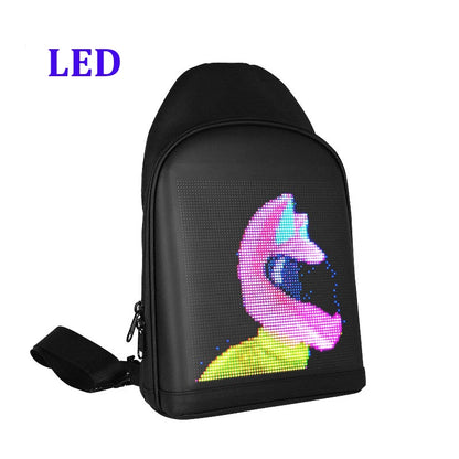 LED Display Chest Bag  Men travel Shoulder bag DIY Smart Display screen Messenger Bags woman Waterproof multimedia Crossbody Bag