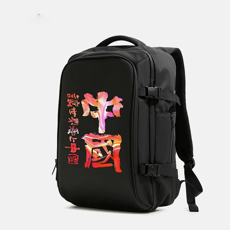 LED Display Motorcycle backpack Business travel Laptop Backpack For Men DIY Smart backpack school Backpack multimedia backpack