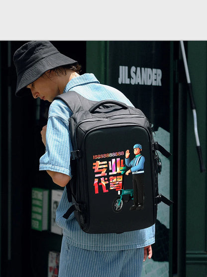 LED Display Motorcycle backpack Business travel Laptop Backpack For Men DIY Smart backpack school Backpack multimedia backpack