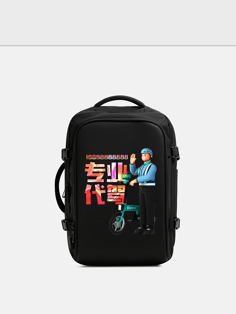 LED Display Motorcycle backpack Business travel Laptop Backpack For Men DIY Smart backpack school Backpack multimedia backpack