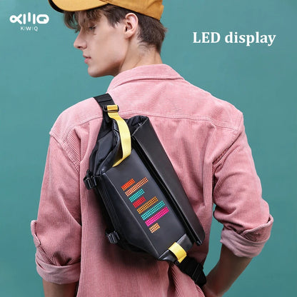 LED Smart Display Chest Bag Men travel Shoulder bag Custom DIY Messenger Bag Sport Waterproof Crossbody Bag Waist bag for woman