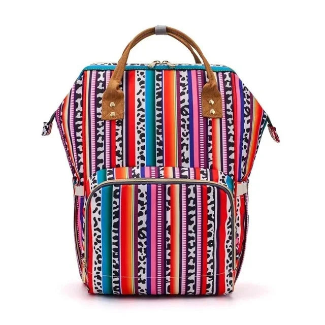 LEQUEEN Colorful Mummy Diaper Baby Feeder Bag Mother Fruit Waterproof Nursing Storage Organizer Women Travel Backpack Female