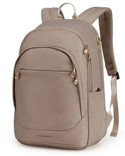 LIGHT FLIGHT Travel Backpack for Women 15.6 Inch Anti Theft Laptop Backpack with USB Charging Hole Waterproof College Bookbag
