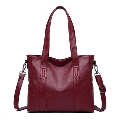 LONOOLISA New Woman Bag 2019 Leather Luxury Handbags Women Bags Designer Crossbody Bags For Women Tote Bolsa Feminina Sac A Main
