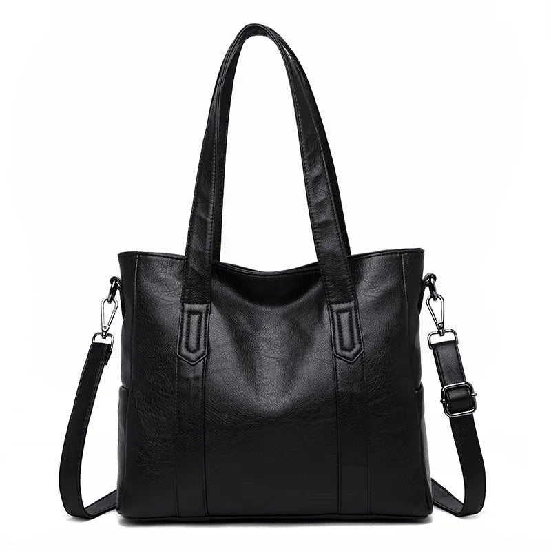 LONOOLISA New Woman Bag 2019 Leather Luxury Handbags Women Bags Designer Crossbody Bags For Women Tote Bolsa Feminina Sac A Main
