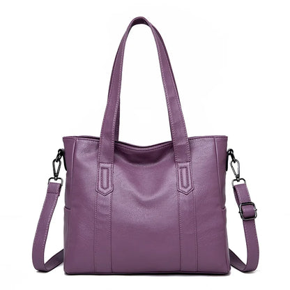 LONOOLISA New Woman Bag 2019 Leather Luxury Handbags Women Bags Designer Crossbody Bags For Women Tote Bolsa Feminina Sac A Main