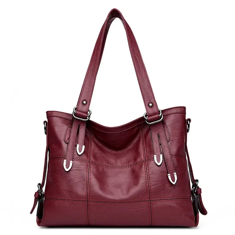 LONOOLISA Summer Beach White Bag Top-handle Bags Leather Luxury Handbags Women Bags Designer Ladies Shoulder Hand Bags Tote Sac