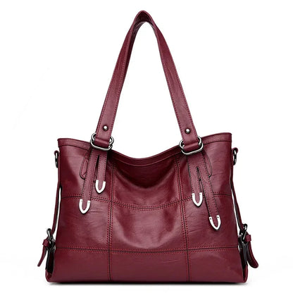 LONOOLISA Summer Beach White Bag Top-handle Bags Leather Luxury Handbags Women Bags Designer Ladies Shoulder Hand Bags Tote Sac