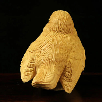 LS007ca - 5x6x4.2 CM Carved Boxwood Carving Figurine : Pair of Birds