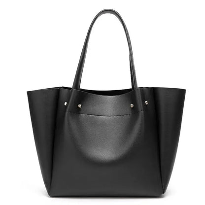 Ladies Bags With Free Shipping Leather Tote Large Capacity Shopping Solid Colors Fashion Concise ELegant Shoulder Handbags