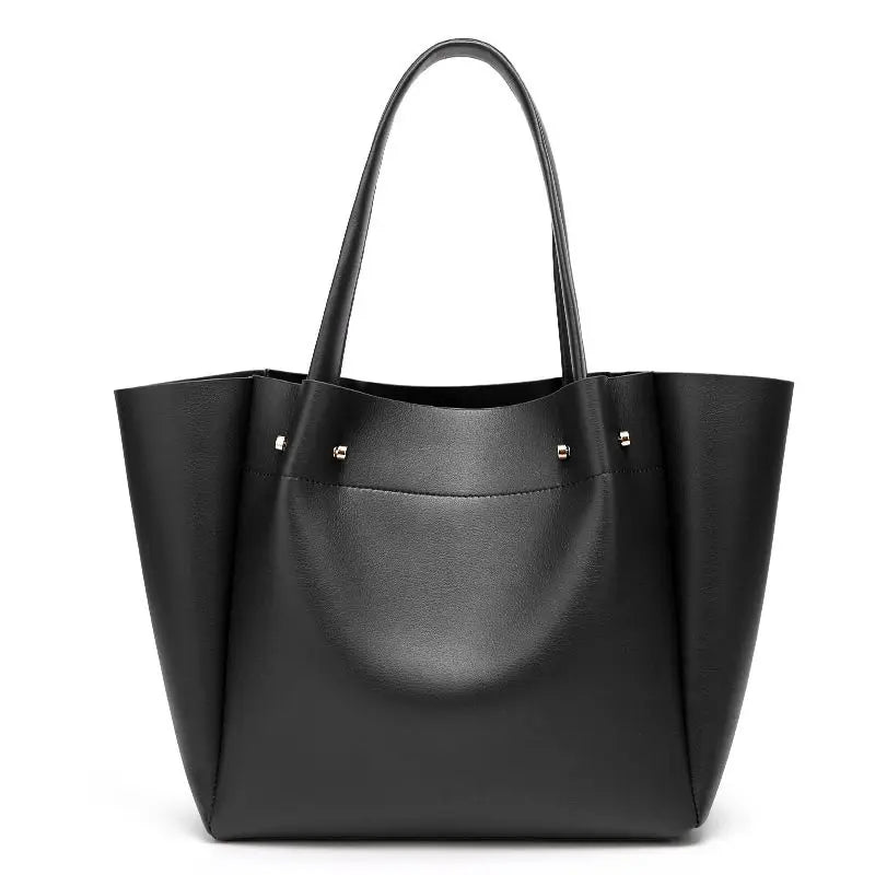 Ladies Bags With Free Shipping Leather Tote Large Capacity Shopping Solid Colors Fashion Concise ELegant Shoulder Handbags