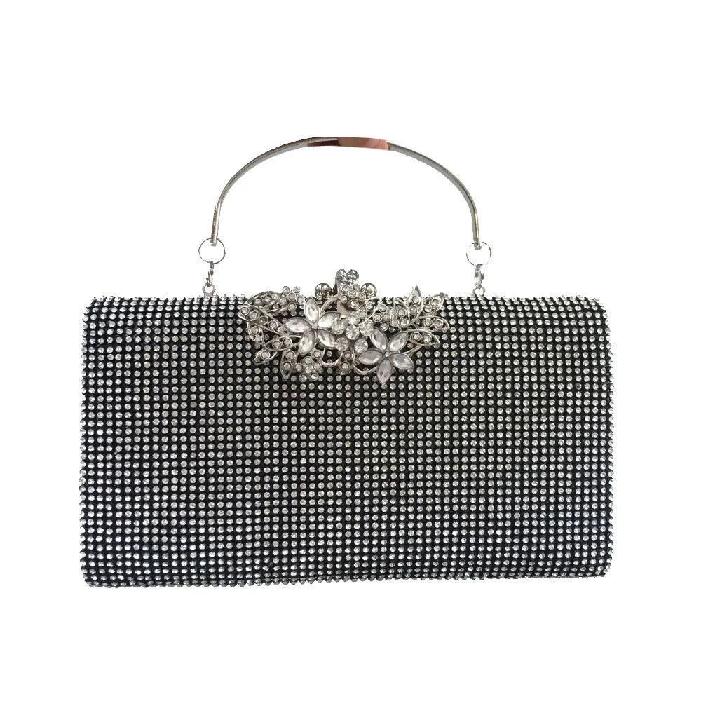 Ladies Banquet Diamond Inlaid Square Hard Box Bag Women's Handbag