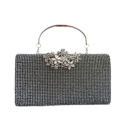 Ladies Banquet Diamond Inlaid Square Hard Box Bag Women's Handbag