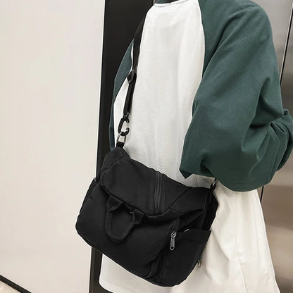 Ladies Canvas Laptop College Student Backpack Girl Vintage School Bag Cool Women Travel Backpack Female Trendy Book Bags Fashion